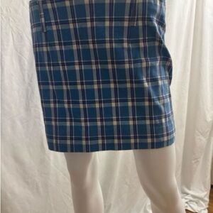 Chic Blue Plaid Mini Skirt